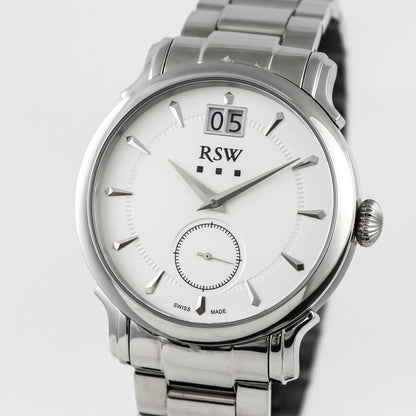 RSW •  Swiss Watch • Stainless Steel • Quartz 44mm • Big Date • 5ATM • RSWM107