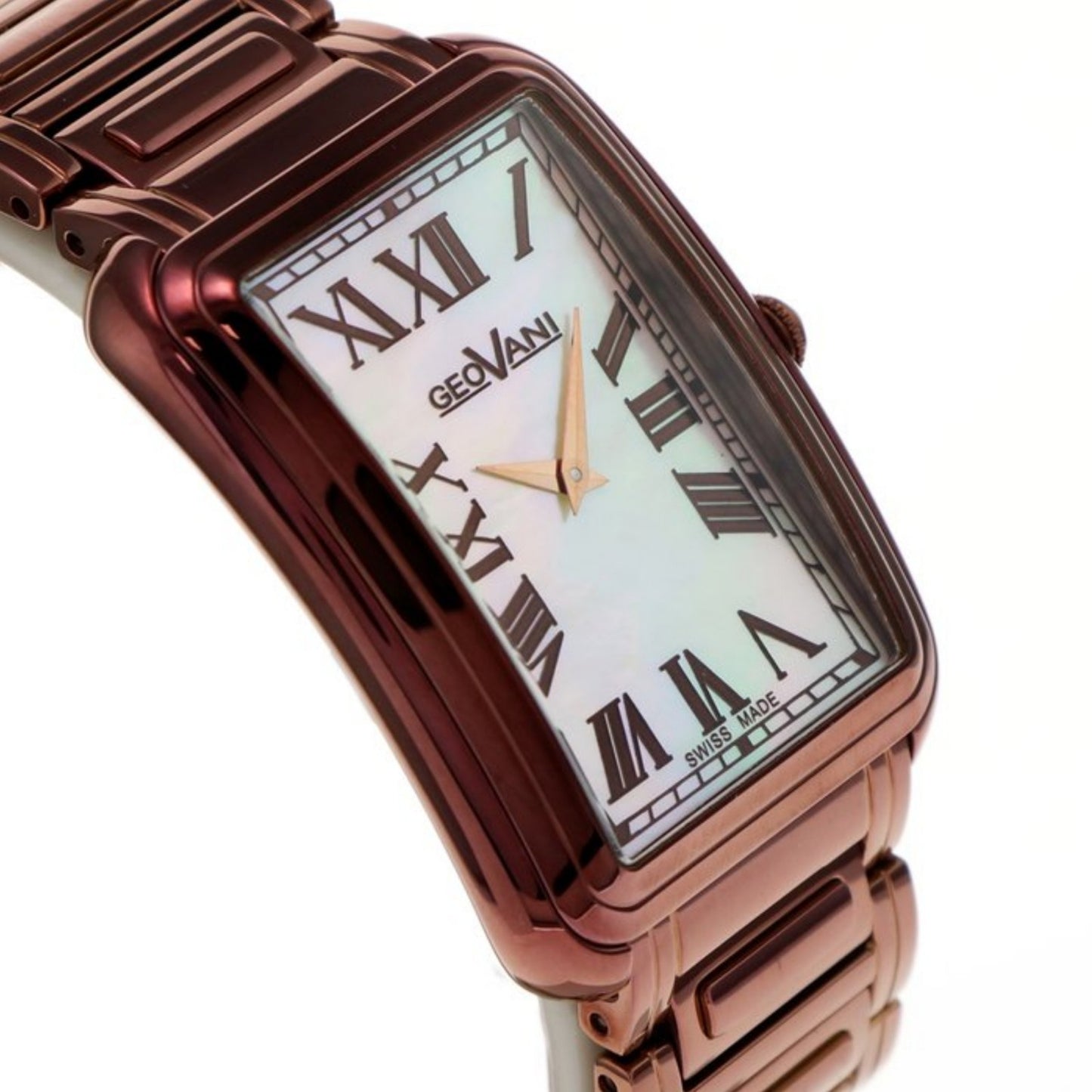 GEOVANI • Swiss Watch • Stainless Steel & Leather Quartz • 42x31mm • 3ATM GOB501