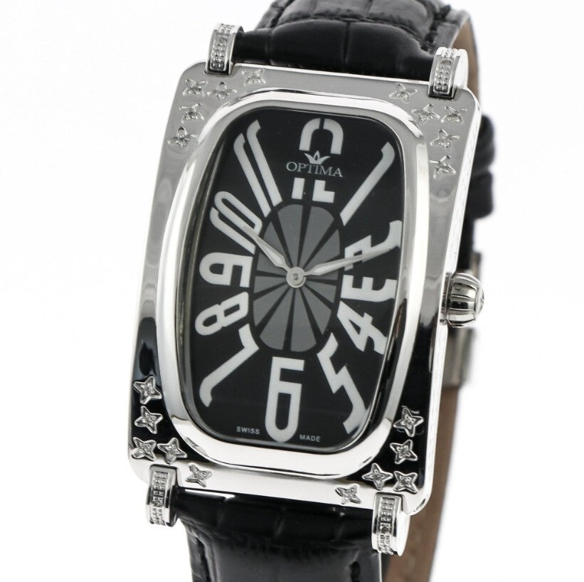 Optima • Swiss Diamond Watch • Stainless Steel Quartz • Diamonds 0.23ct • OSM189