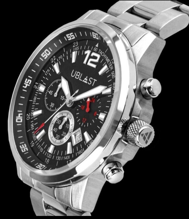 Ublast • Street Race Chrono Watch • 43mm • Miyota OS20 • WR10ATM • UBSR43SBK