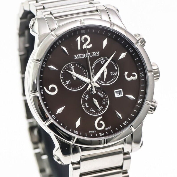 Mercury - Swiss Chronograph Watch • ME10245-SS-4• Day Date Quartz