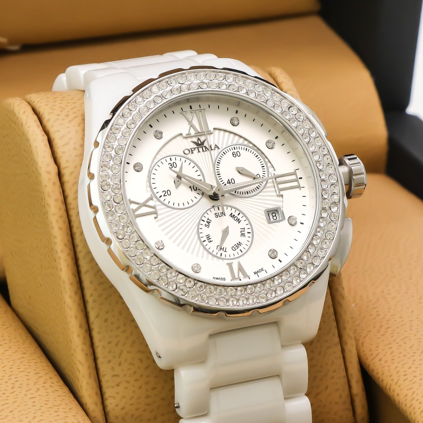 Optima • Swiss Chronograph Watch • Stainless Steel • 43mm • Quartz • 5ATM