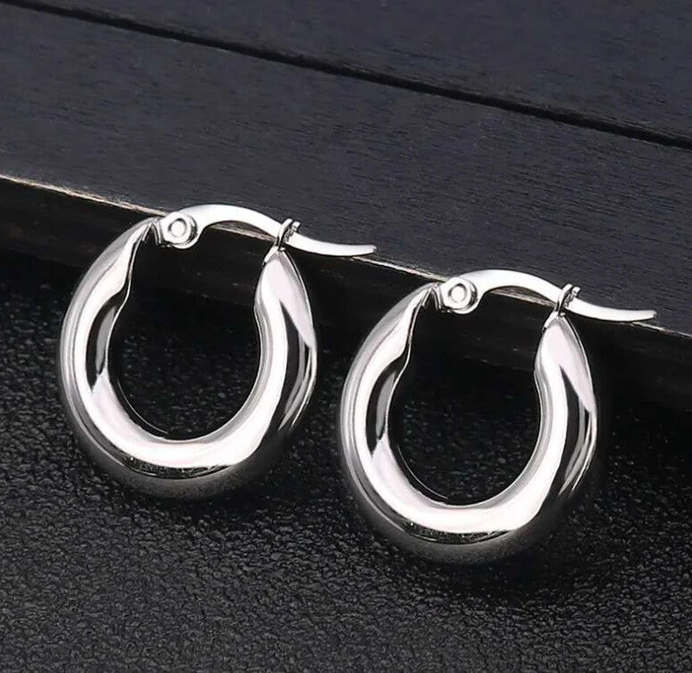 14K Gold • 3 Pack Hoop Earrings • 1 Set Each 20/25/30mm • Bundle Save More!