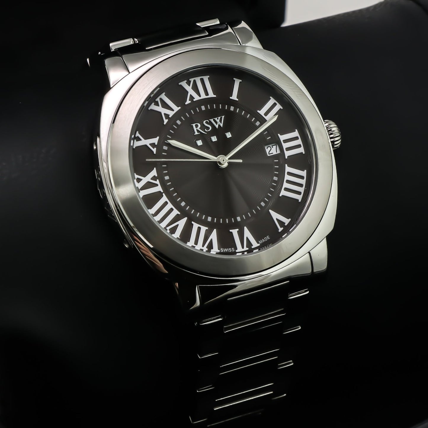 RSW • Swiss Watch • Stainless Steel • 46.80mm• Quartz • 5ATM • RSWM118