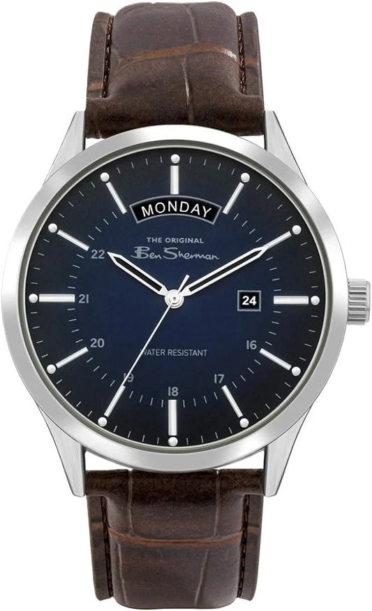 Ben Sherman Men Watch • Stainless Steel • 43mm • Quartz • 3ATM • BS022BR