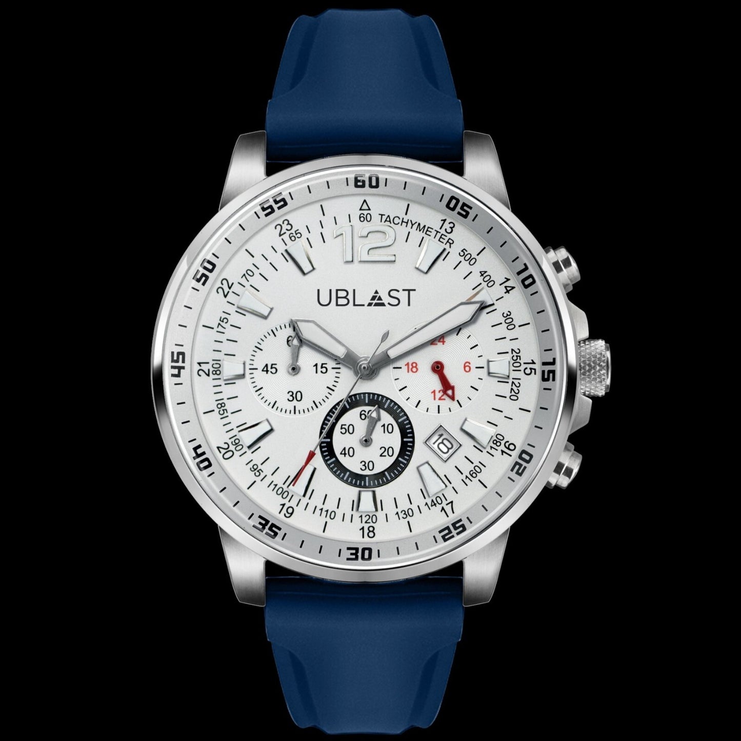 UBLAST • Street Race Chrono Watch • 43mm • Miyota OS20 • 10ATM • UBSR43CBWH