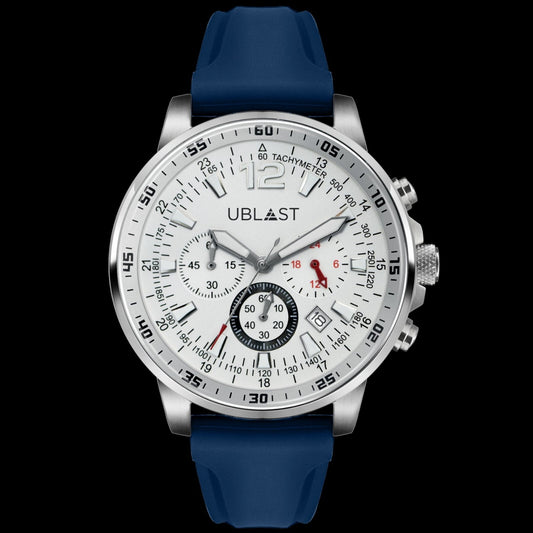 UBLAST • Street Race Chrono Watch • 43mm • Miyota OS20 • 10ATM • UBSR43CBWH