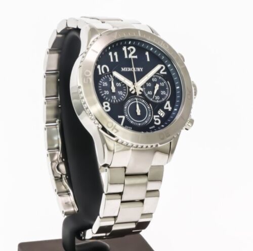 Mercury • Swiss Chronograph Watch • ME390-SS-9 • Date • Quartz • Mens