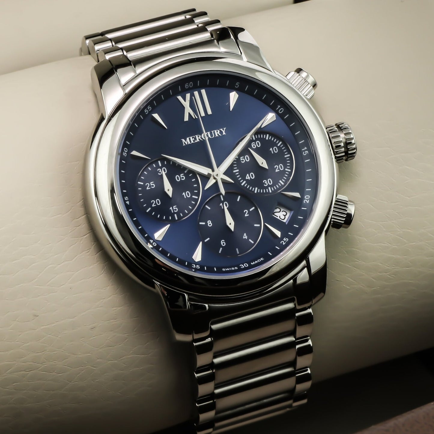 Mercury • Swiss Chronograp Watch • Stainless Steel • 44mm • Quartz • 5ATM
