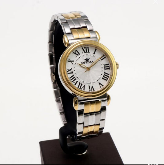 Optima • Swiss Watch • Stainless Steel & PVD Gold  • Quartz 35mm • 5ATM OSL365