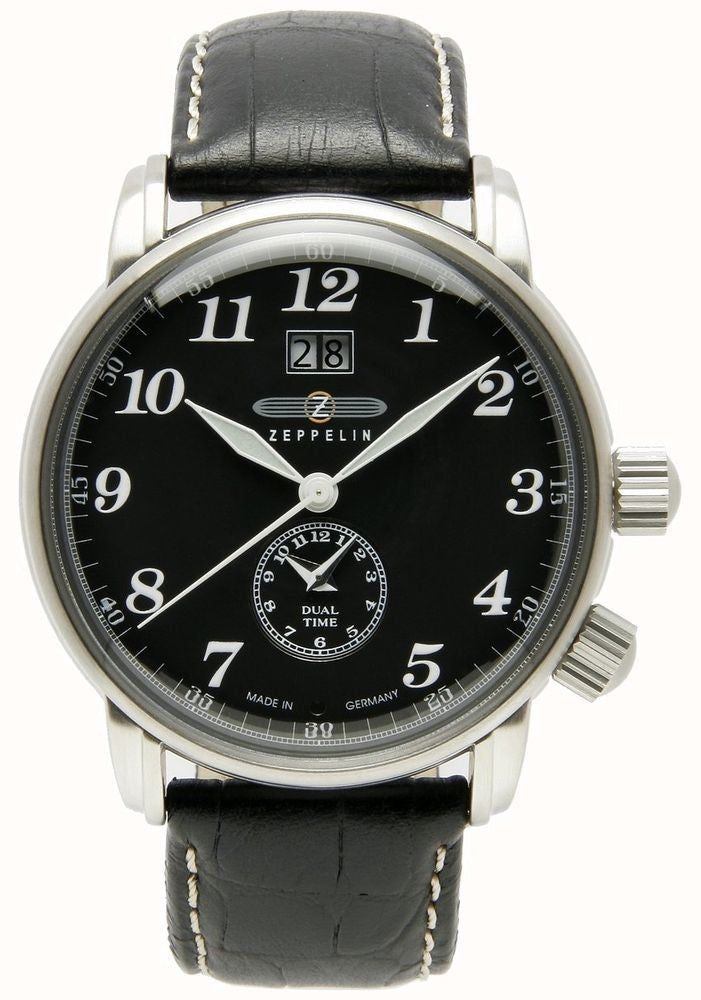 Graf Zeppelin • German Made Dual Time • Big Date Watch • Dual Crowns • 7644-2