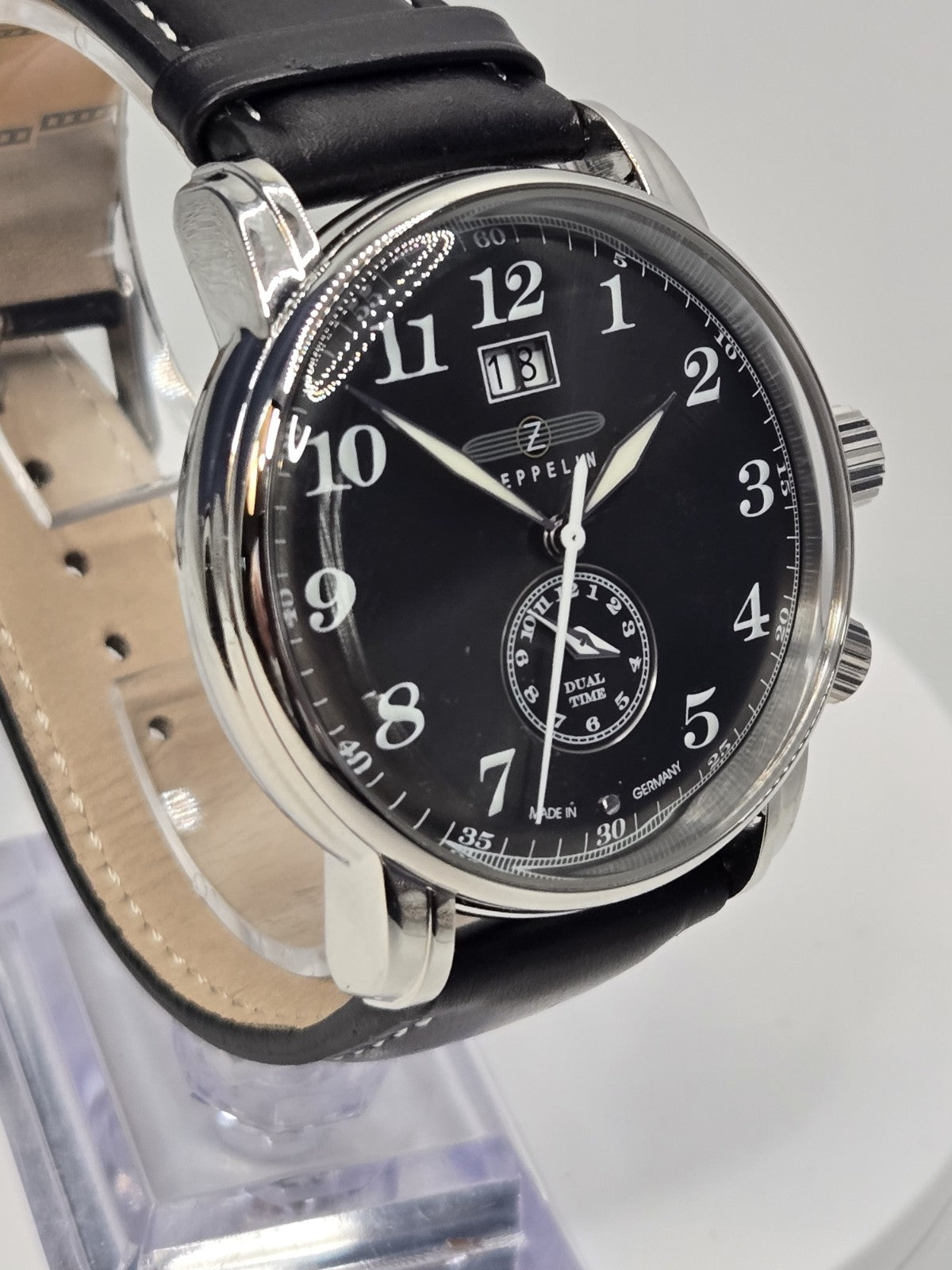 Graf Zeppelin • German Made Dual Time • Big Date Watch • Dual Crowns • 7644-2