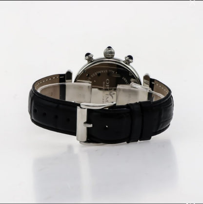 Optima • Swiss Chronograph Watch • Stainless Steel & Leather•Quartz 44mm • 5ATM