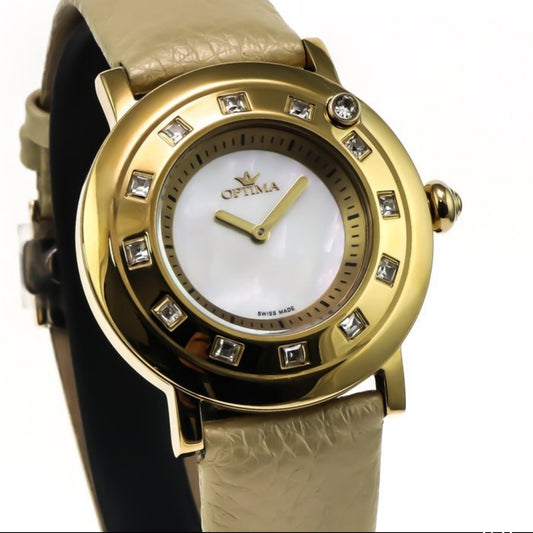Optima • Swiss Watch • PVD Gold & Stainless Steel • Quartz • 38mm • 5ATM OSL296