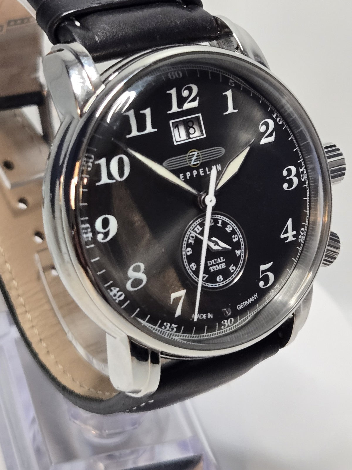 Graf Zeppelin • German Made Dual Time • Big Date Watch • Dual Crowns • 7644-2
