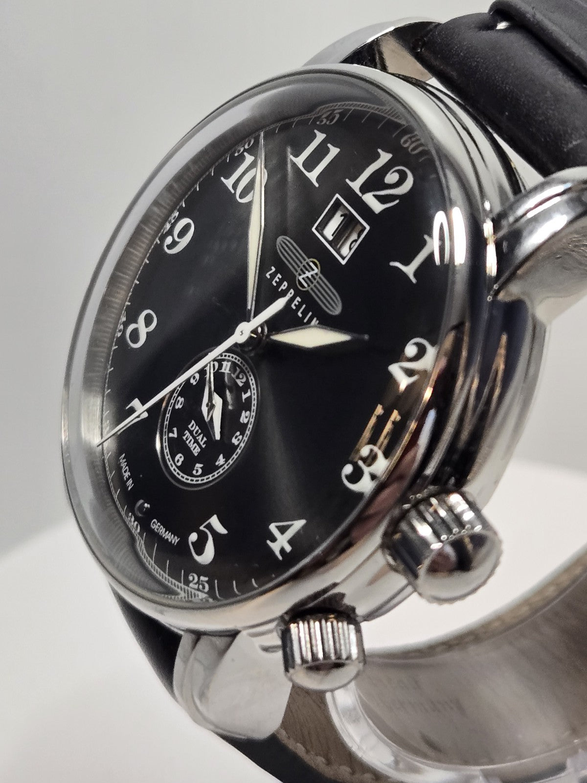 Graf Zeppelin • German Made Dual Time • Big Date Watch • Dual Crowns • 7644-2