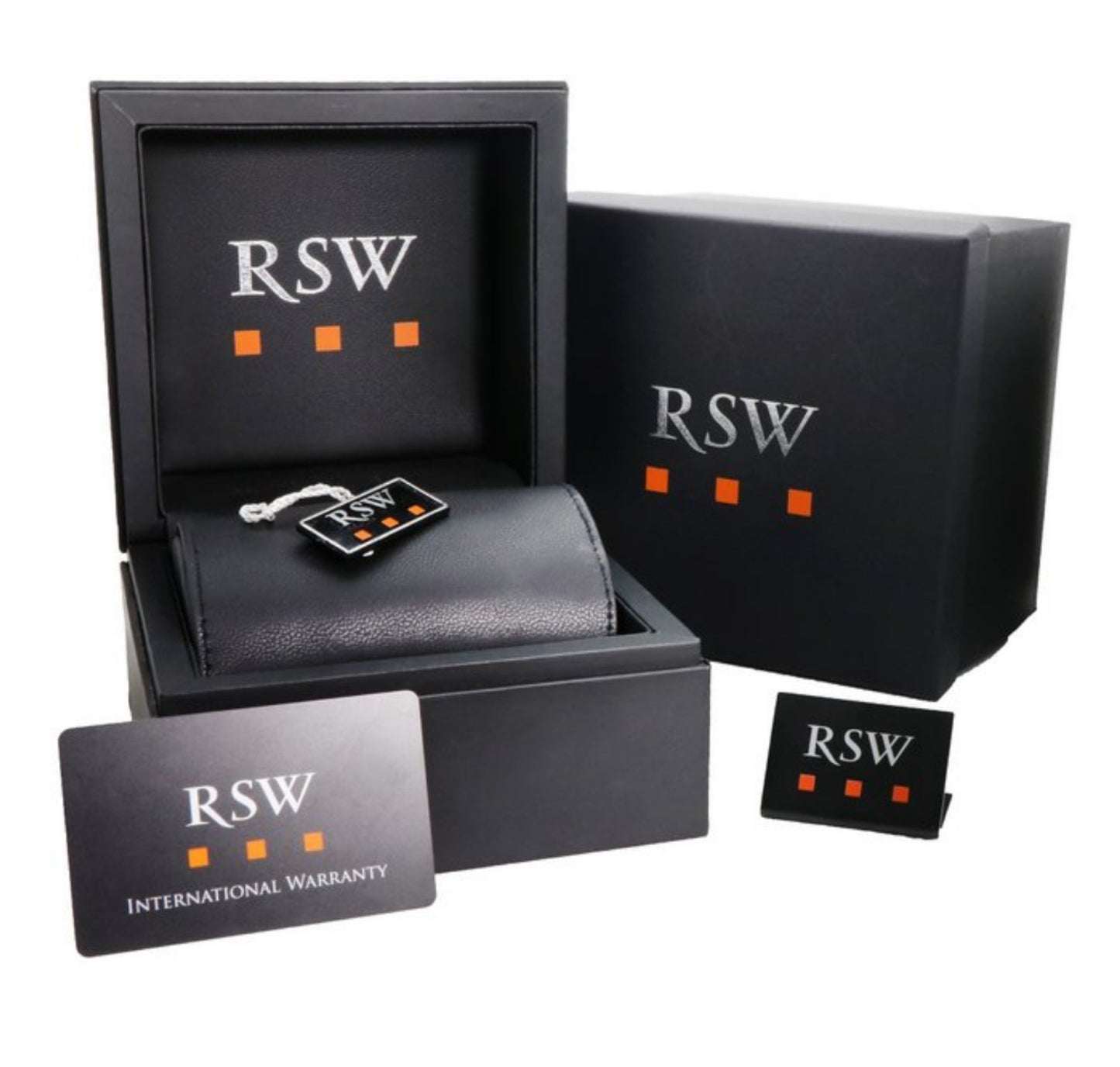 RSW • Swiss Watch • Stainless Steel & Leather • Quartz • 33mm • 5ATM