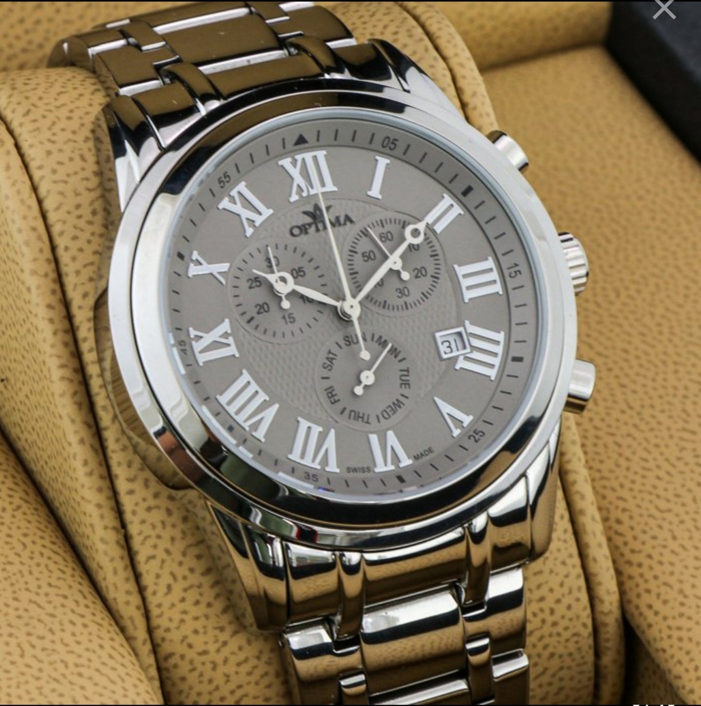 Optima • Swiss Watch • Stainless Steel Quartz • OSC334-SS-2