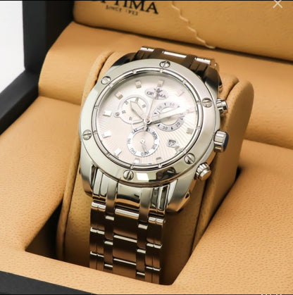 Optima • Swiss Chronograph Watch • Stainless Steel Quartz 45mm • 5ATM • OSC293