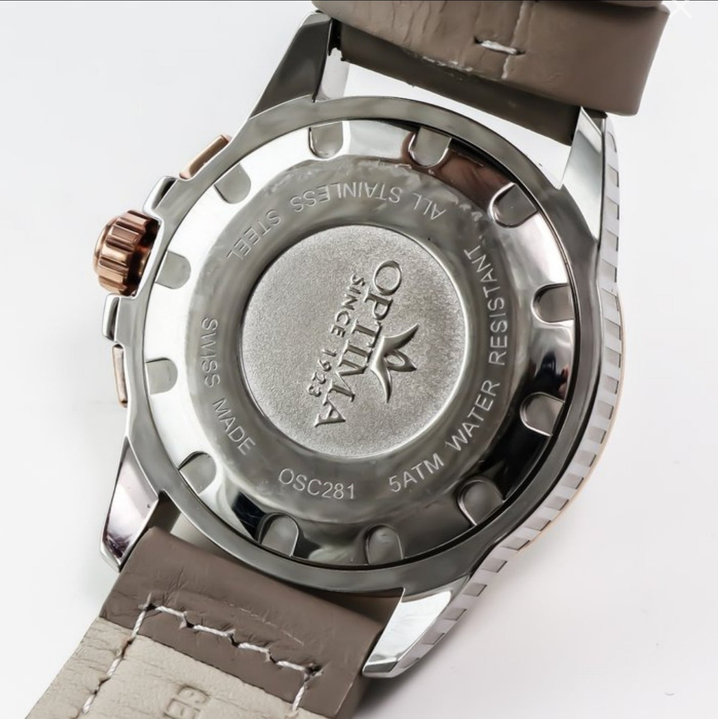 Optima • Swiss Chronograph Watch  • Stainless Steel Quartz • 45mm • OSC281-SRL-1